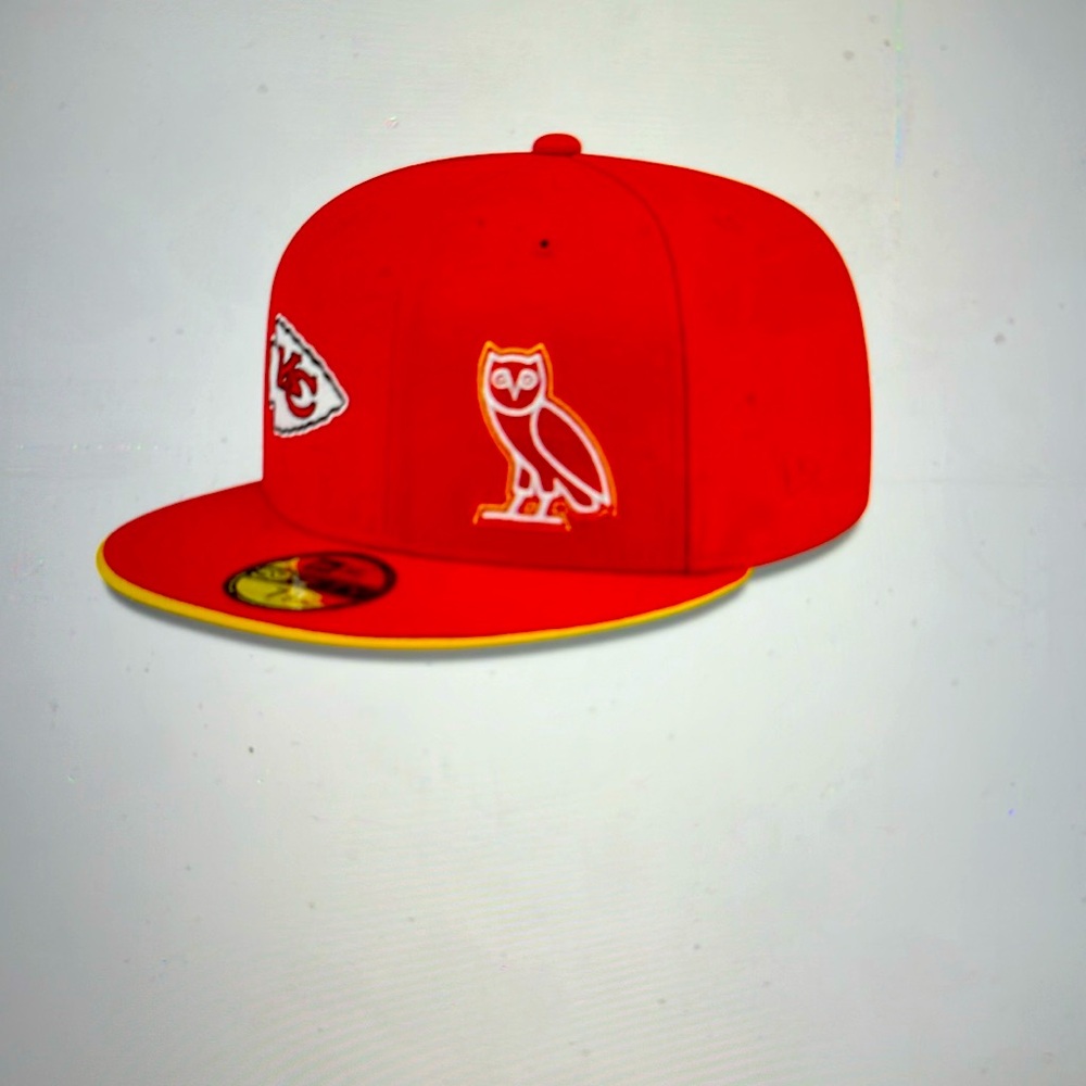 Men’s Kansas City Chiefs new era red OVO 59Fifty Fitted Hat
